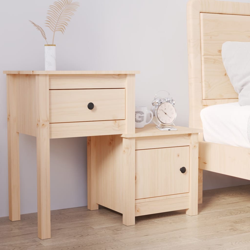 Table de chevet 79,5x38x65,5 cm Bois de pin massif - XIOS