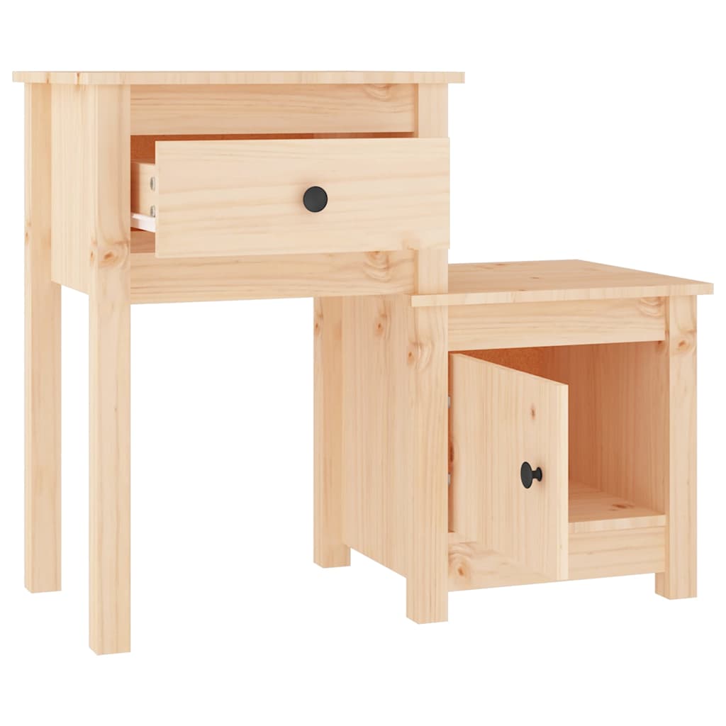 Tables de chevet 2 pcs 79,5x38x65,5 cm Bois de pin massif - XIOS