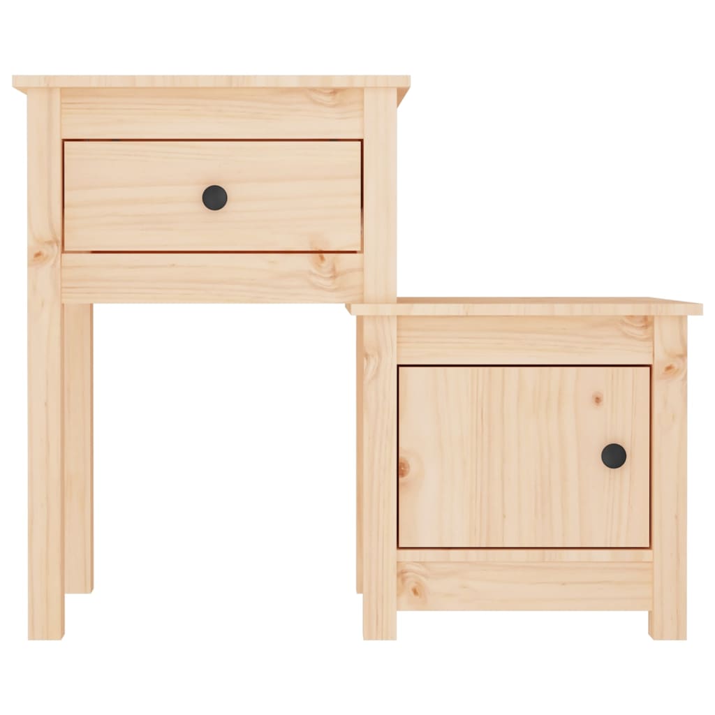 Tables de chevet 2 pcs 79,5x38x65,5 cm Bois de pin massif - XIOS