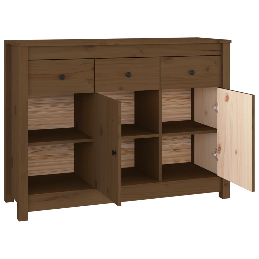 Buffet Marron miel 100x35x74 cm Bois massif de pin - XIOS