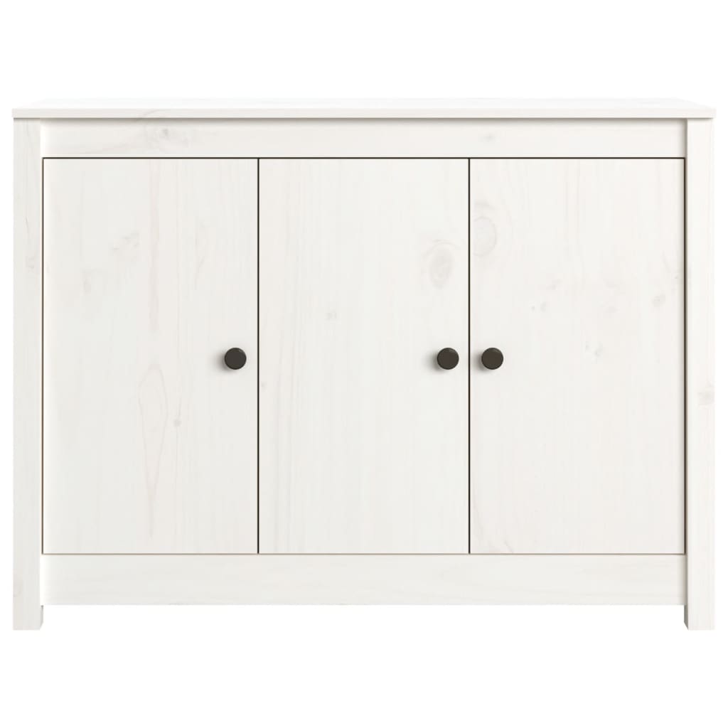 Buffet Blanc 100x35x74 cm Bois massif de pin - XIOS