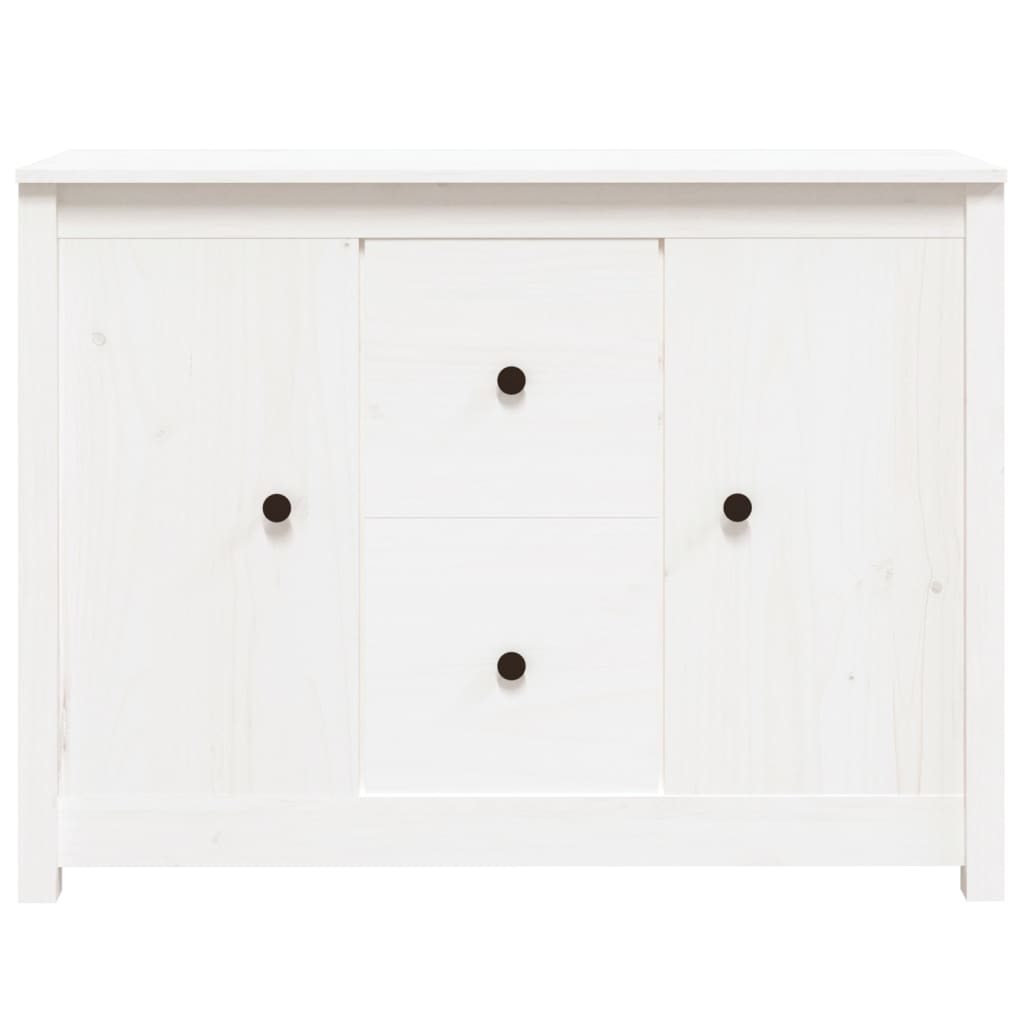 Buffet Blanc 100x35x74 cm Bois massif de pin - XIOS