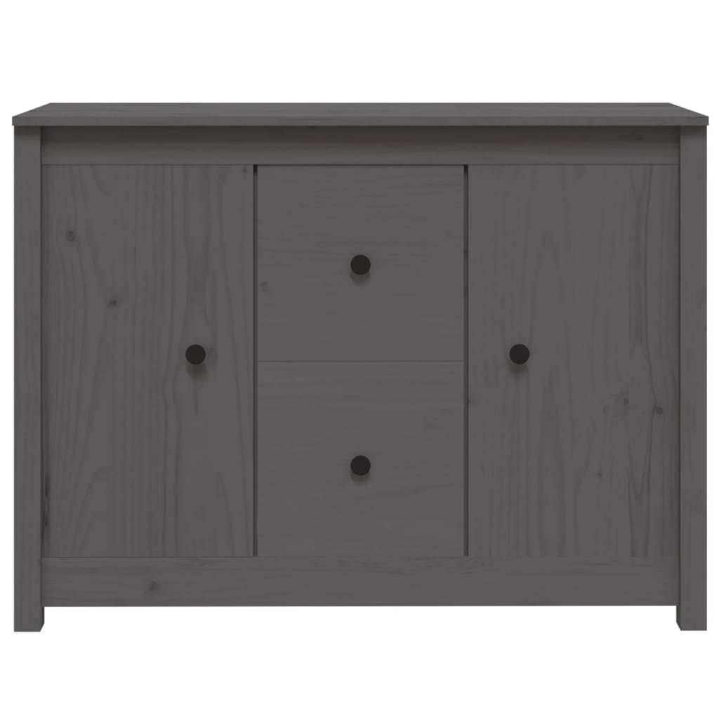 Buffet Gris 100x35x74 cm Bois massif de pin - XIOS