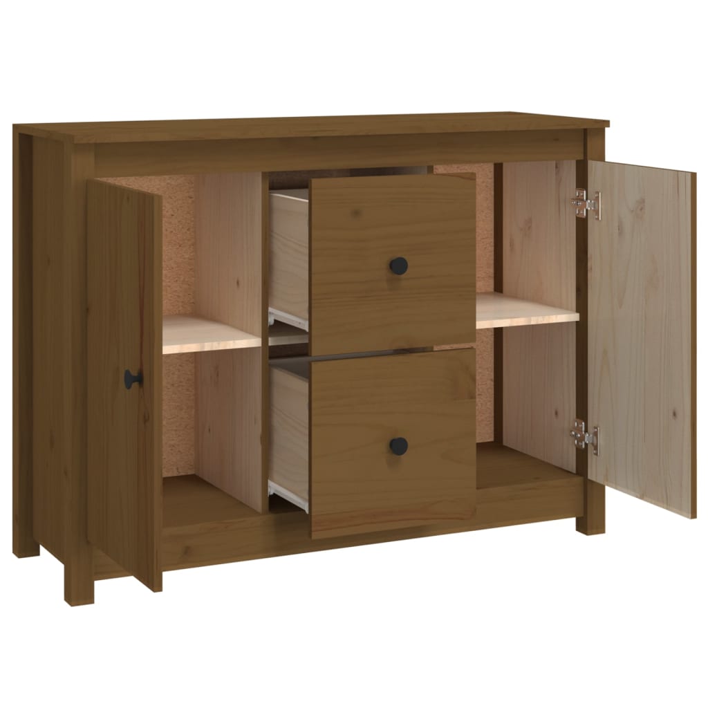 Buffet Marron miel 100x35x74 cm Bois massif de pin - XIOS