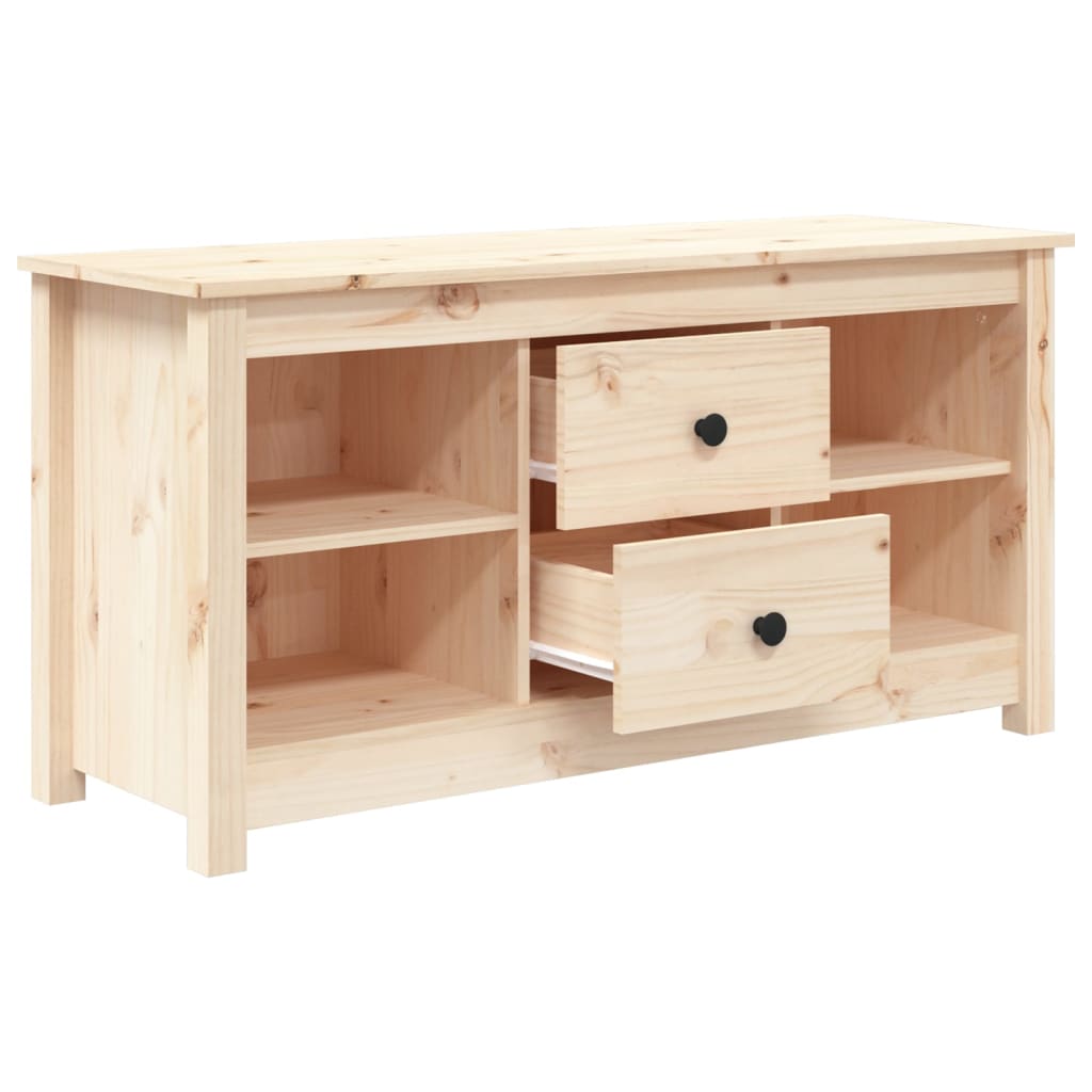 Meuble TV 103x36,5x52 cm Bois de pin massif - XIOS