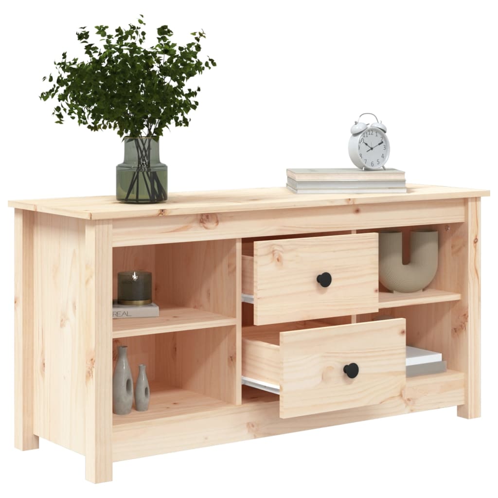 Meuble TV 103x36,5x52 cm Bois de pin massif - XIOS