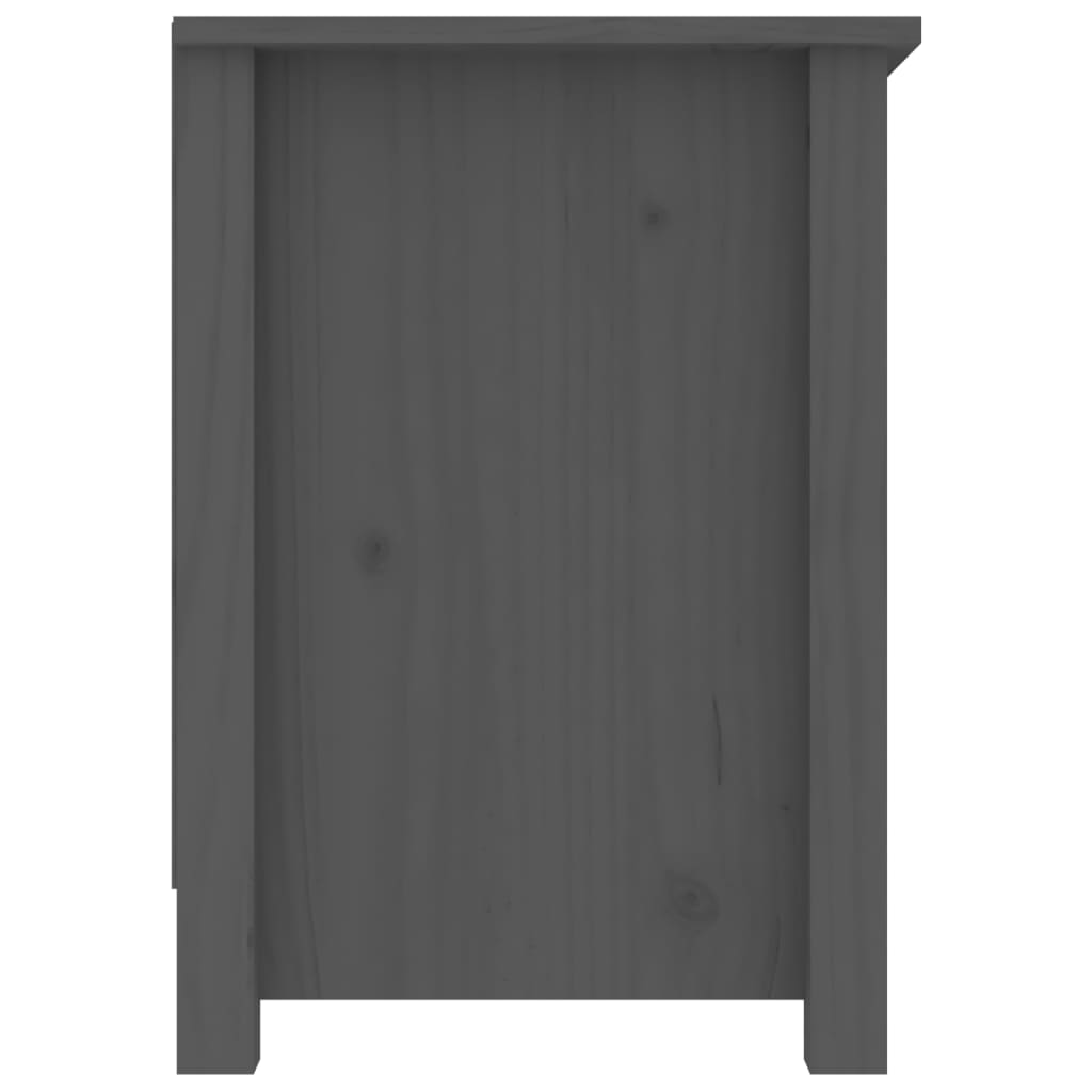 Meuble TV Gris 103x36,5x52 cm Bois de pin massif - XIOS