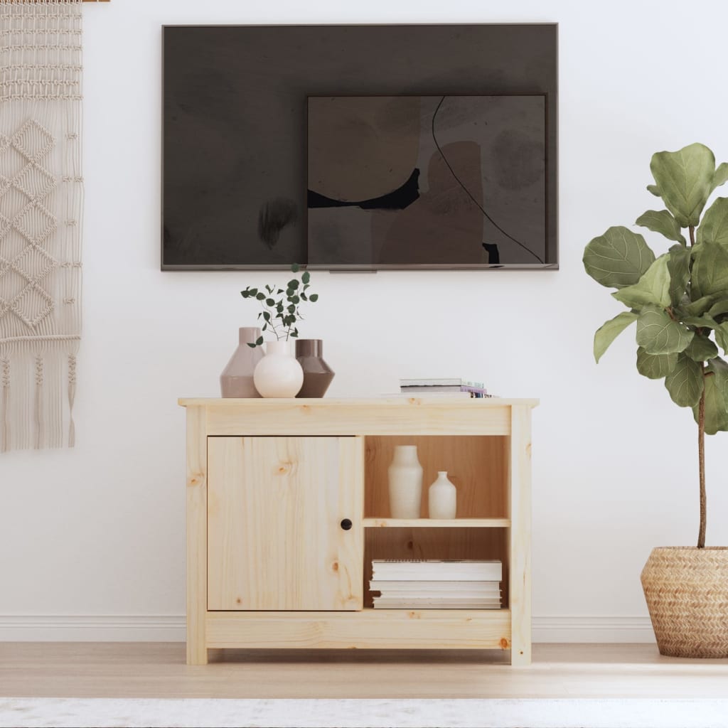 Meuble TV 70x36,5x52 cm Bois de pin massif - XIOS