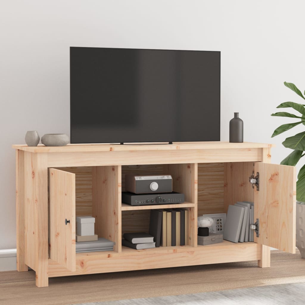 Meuble TV 103x36,5x52 cm Bois de pin massif - XIOS