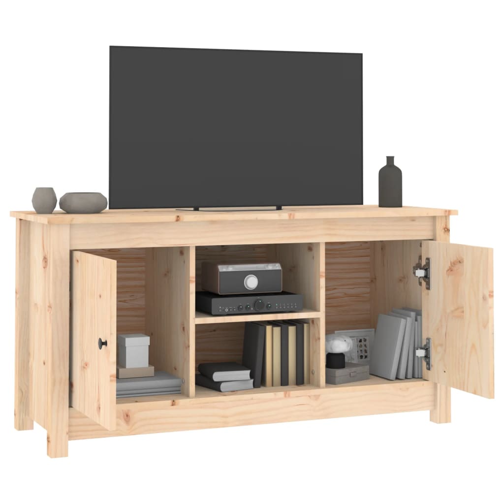 Meuble TV 103x36,5x52 cm Bois de pin massif - XIOS