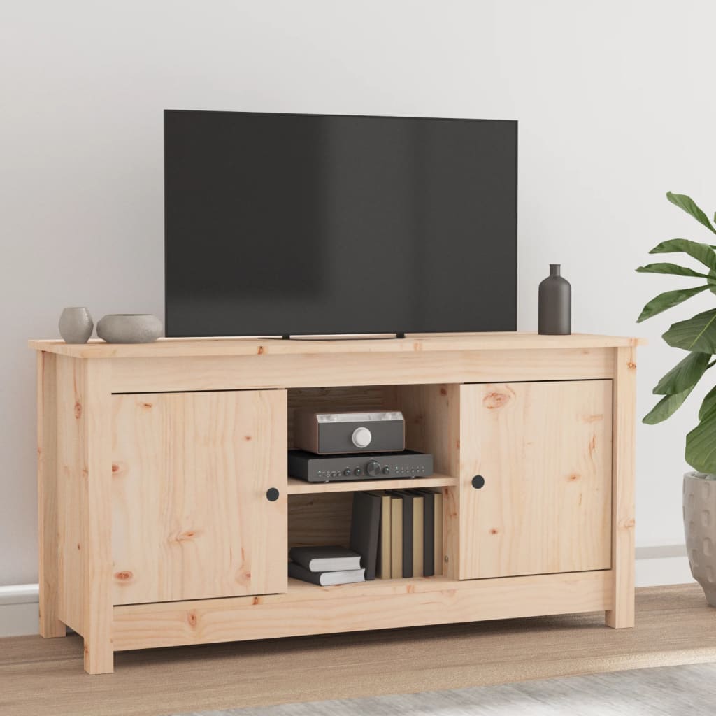 Meuble TV 103x36,5x52 cm Bois de pin massif - XIOS