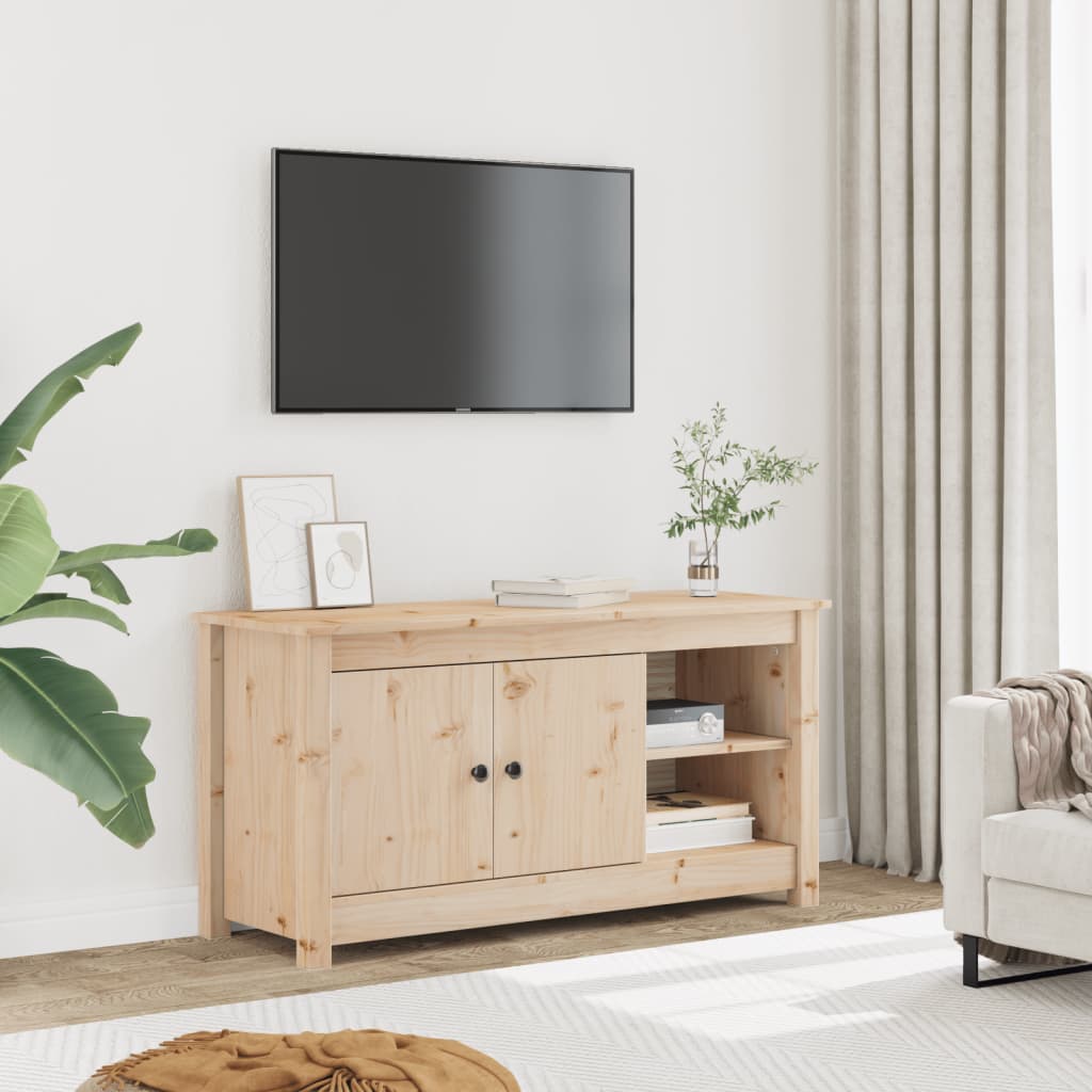 Meuble TV 103x36,5x52 cm Bois de pin massif - XIOS