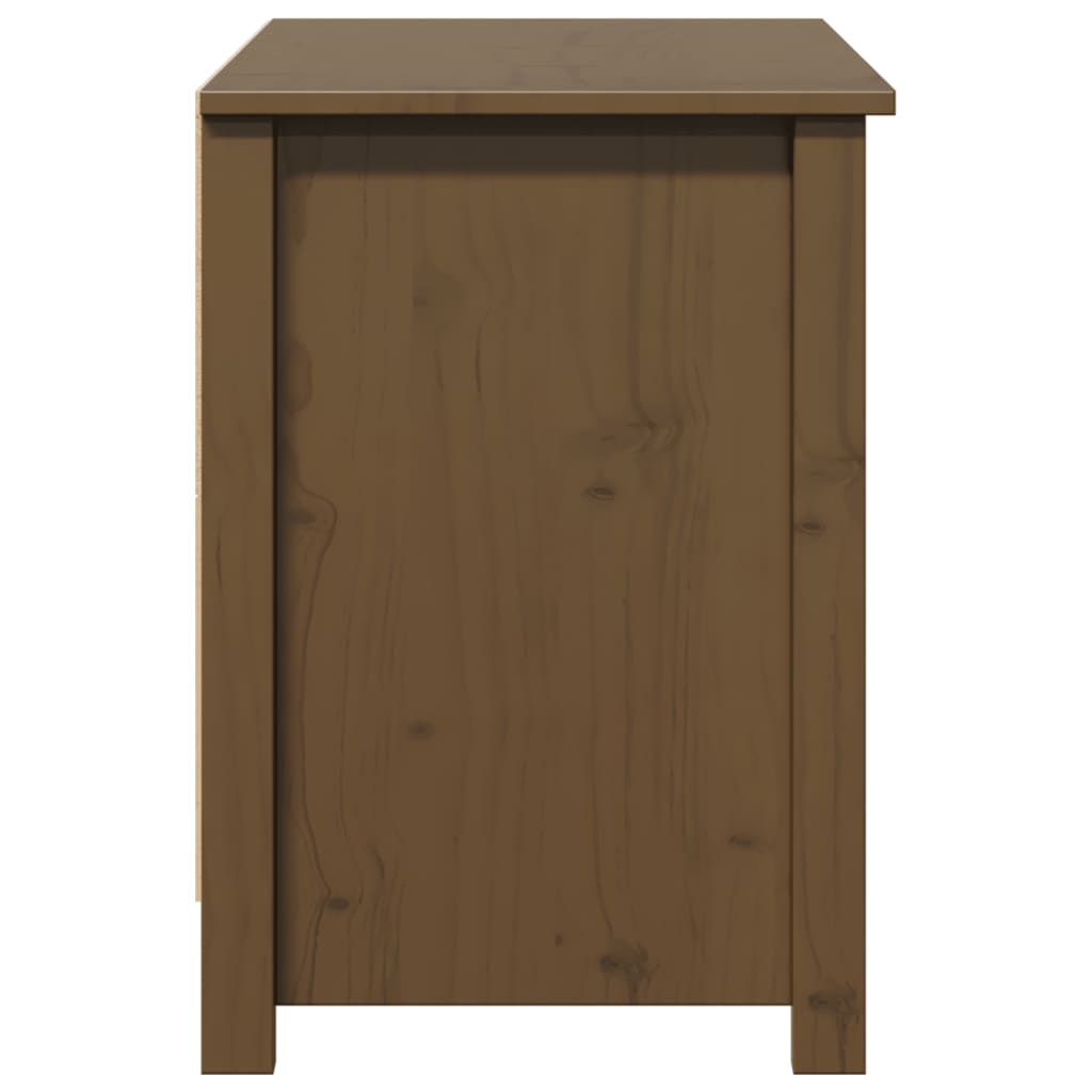 Meuble TV Marron miel 103x36,5x52 cm Bois de pin massif - XIOS
