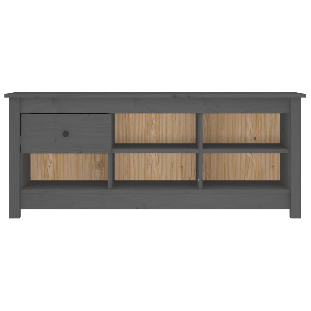 Armoire à chaussures Gris 110x38x45,5 cm Bois de pin massif