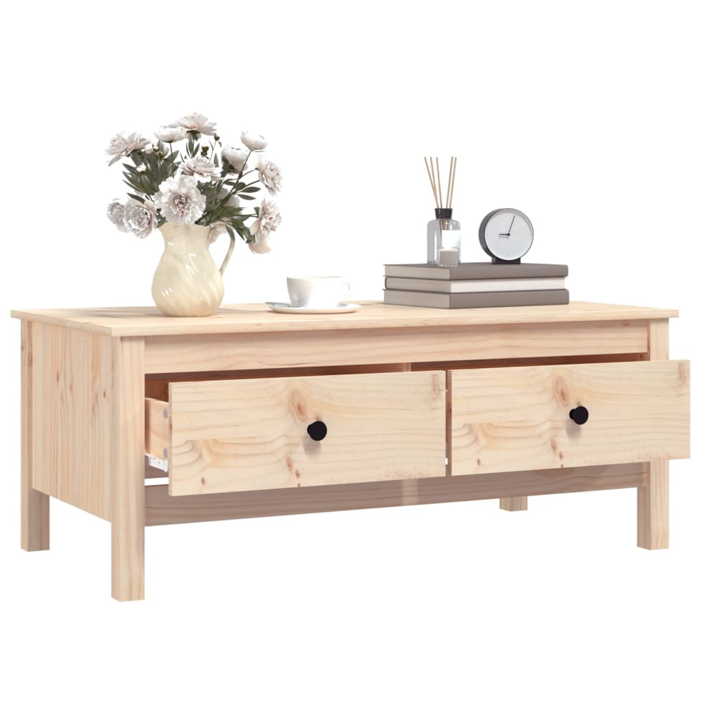 Table basse 100x50x40 cm Bois massif de pin - XIOS