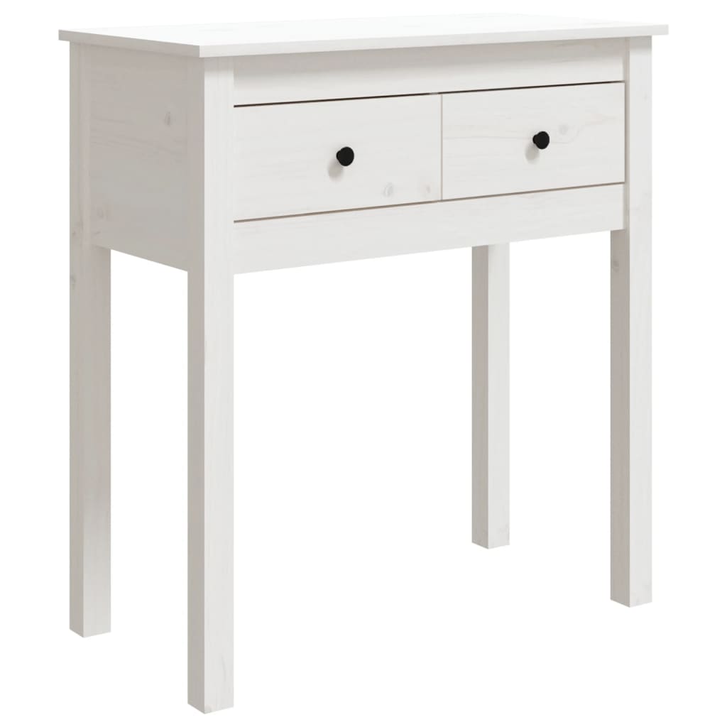 Table console Blanc 70x35x75 cm Bois massif de pin - XIOS