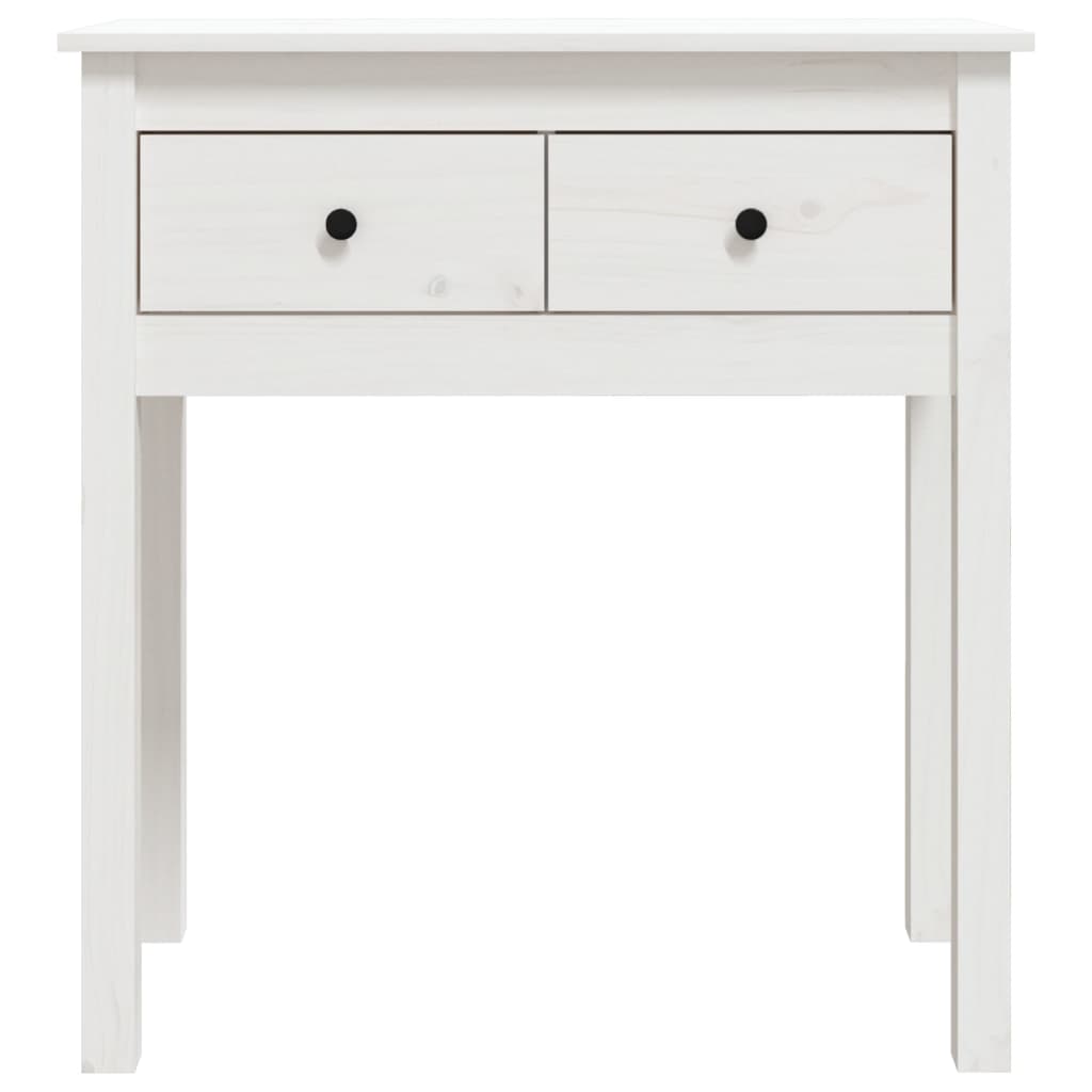 Table console Blanc 70x35x75 cm Bois massif de pin - XIOS