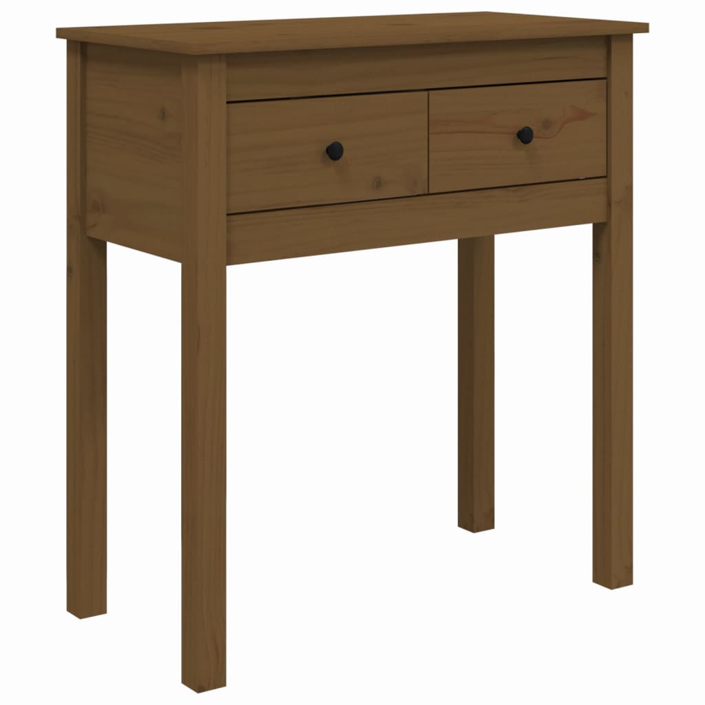 Table console Marron miel 70x35x75 cm Bois massif de pin - XIOS