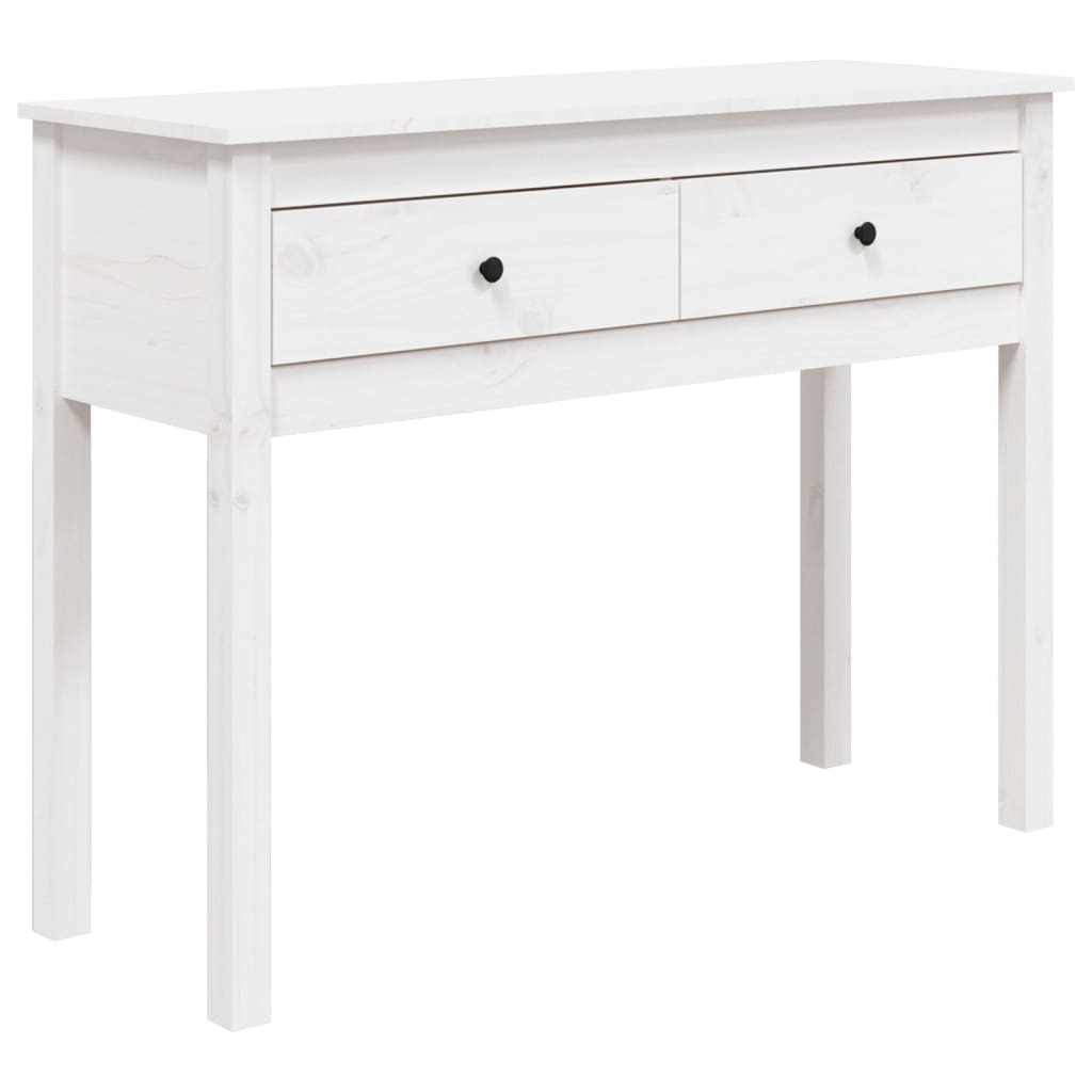 Table console Blanc 100x35x75 cm Bois massif de pin - XIOS