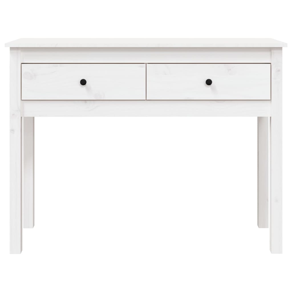 Table console Blanc 100x35x75 cm Bois massif de pin - XIOS