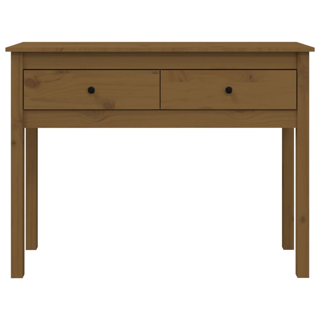 Table console Marron miel 100x35x75 cm Bois massif de pin - XIOS