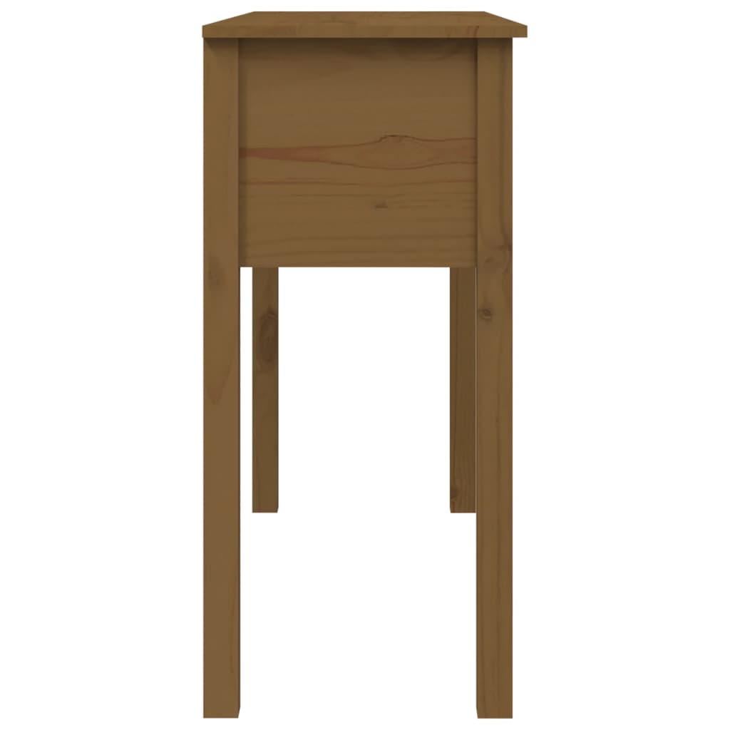 Table console Marron miel 100x35x75 cm Bois massif de pin - XIOS