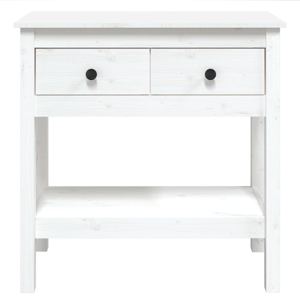 Table console Blanc 75x35x75 cm Bois massif de pin - XIOS