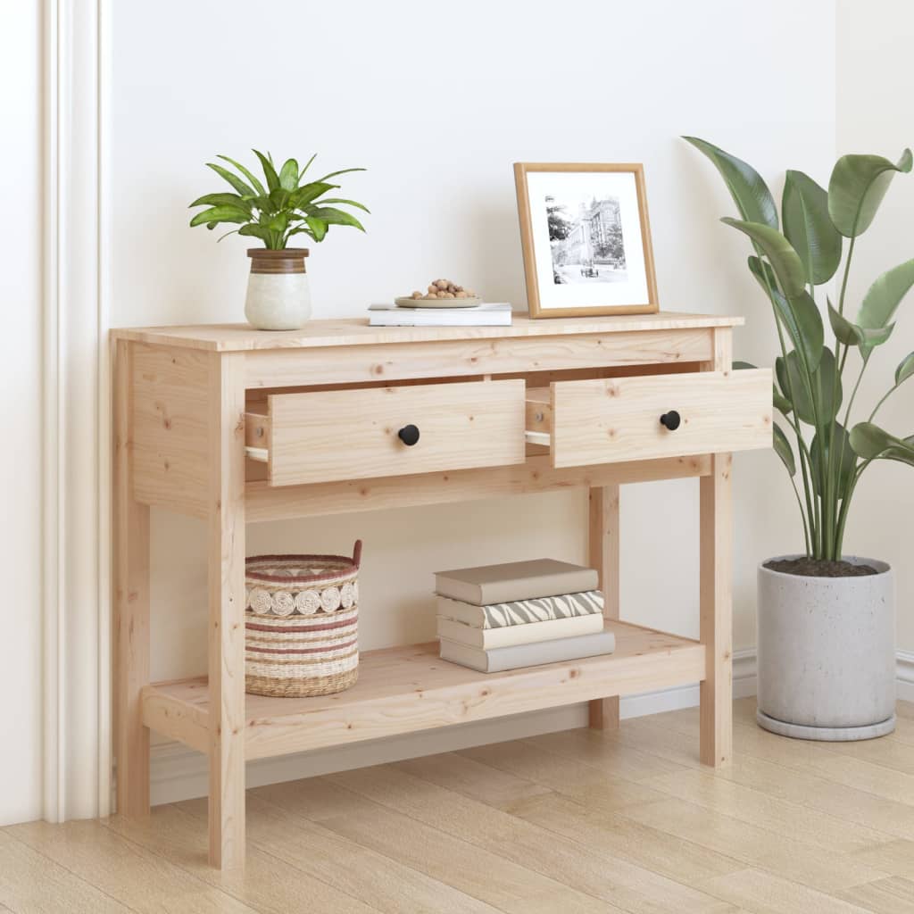Table console 100x35x75 cm Bois massif de pin - XIOS