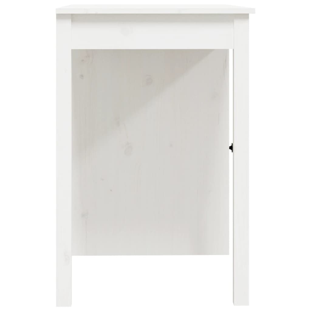 Bureau Blanc 100x50x75 cm Bois massif de pin - XIOS
