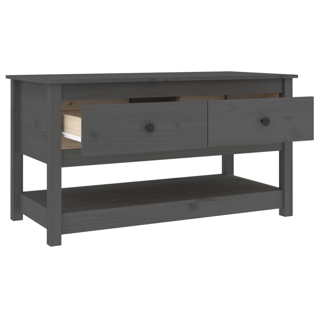 Table basse Gris 102x49x55 cm Bois massif de pin - XIOS