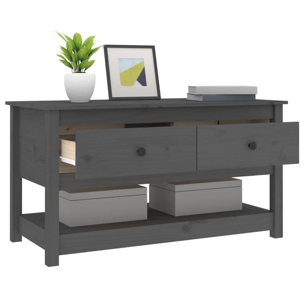 Table basse Gris 102x49x55 cm Bois massif de pin - XIOS