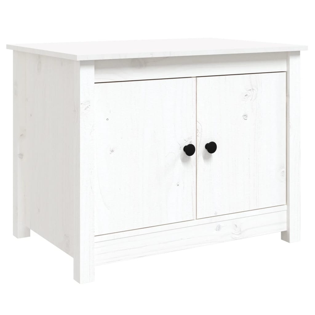 Table basse Blanc 71x49x55 cm Bois massif de pin - XIOS