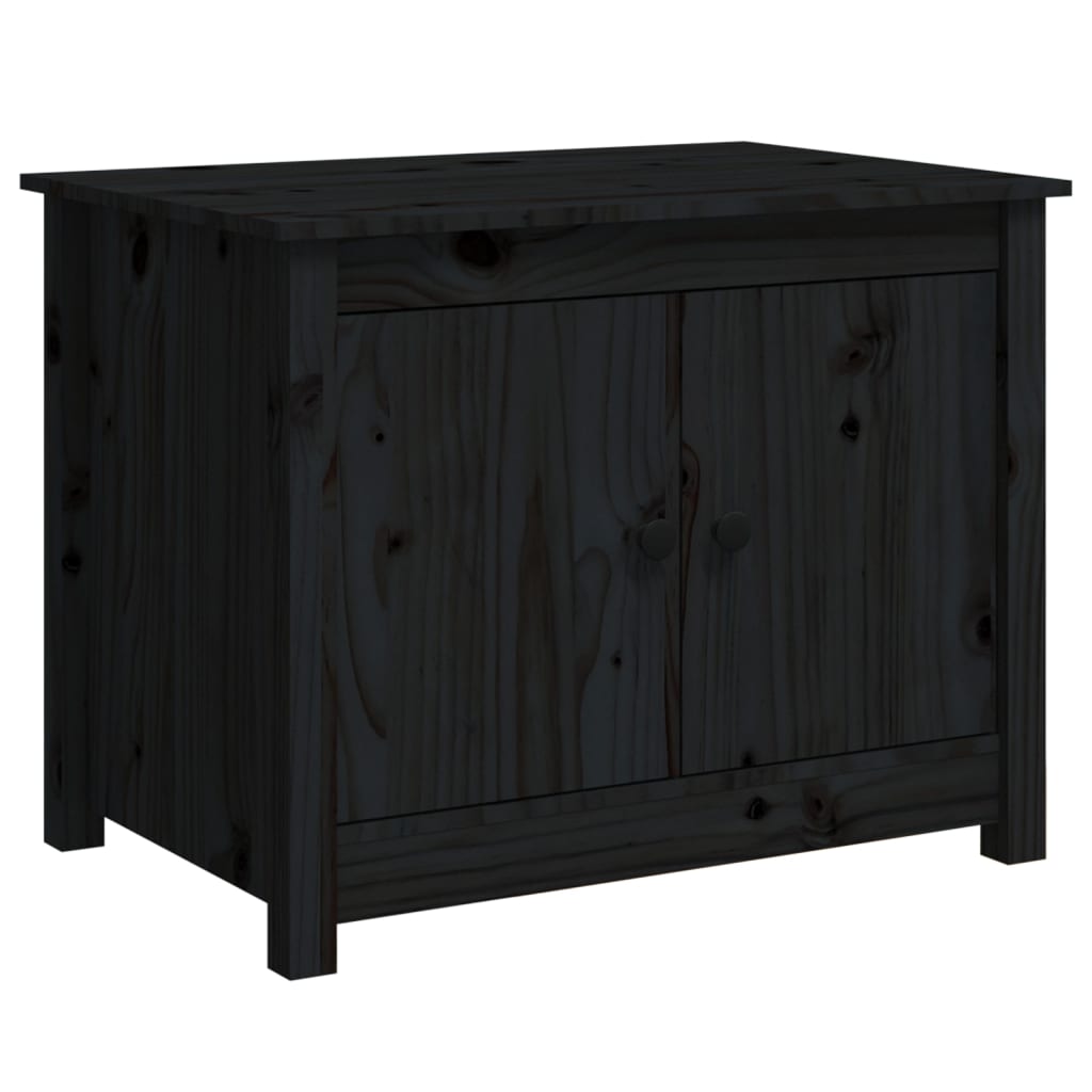 Table basse Noir 71x49x55 cm Bois massif de pin - XIOS