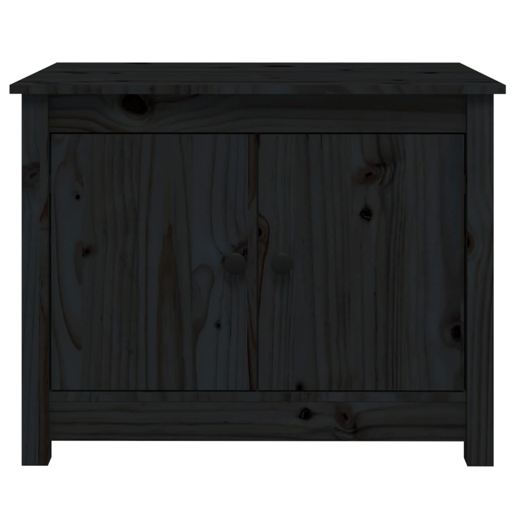 Table basse Noir 71x49x55 cm Bois massif de pin - XIOS