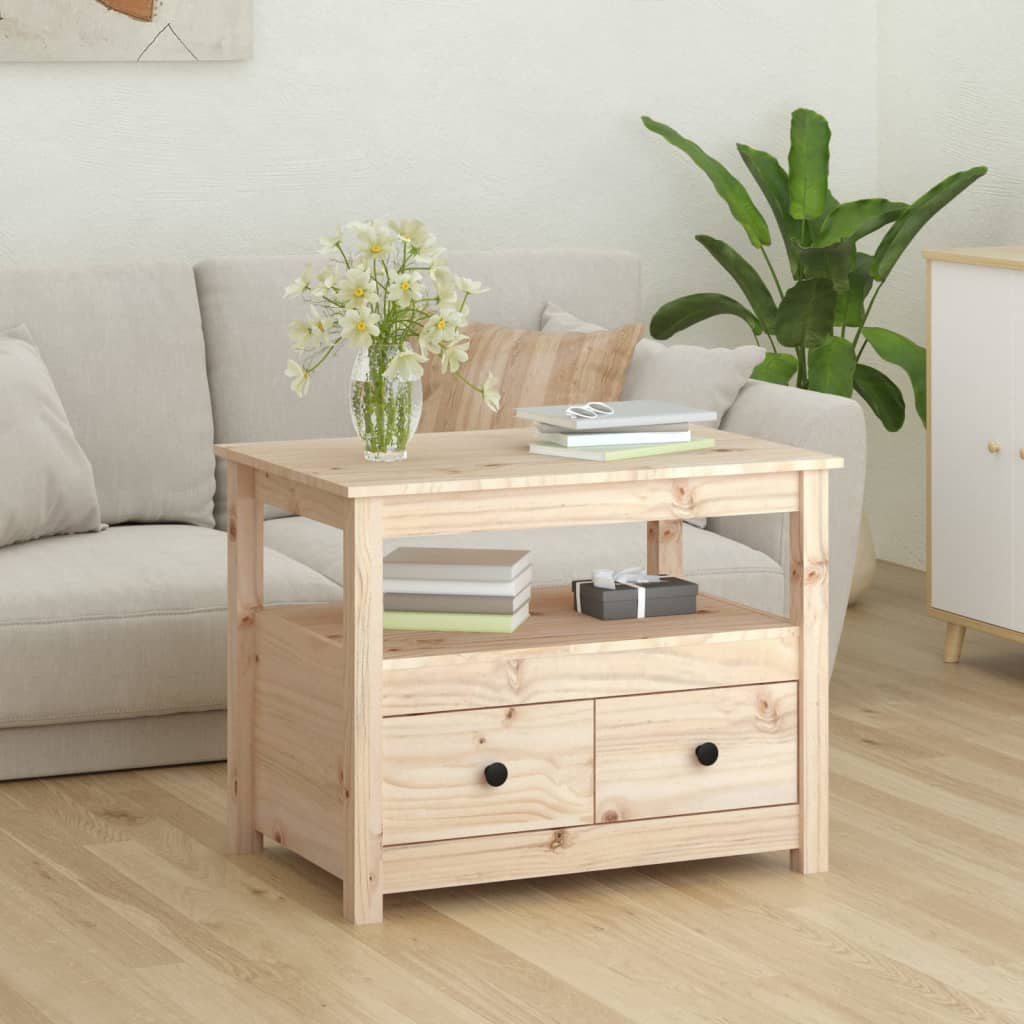 Table basse 71x49x55 cm Bois massif de pin - XIOS