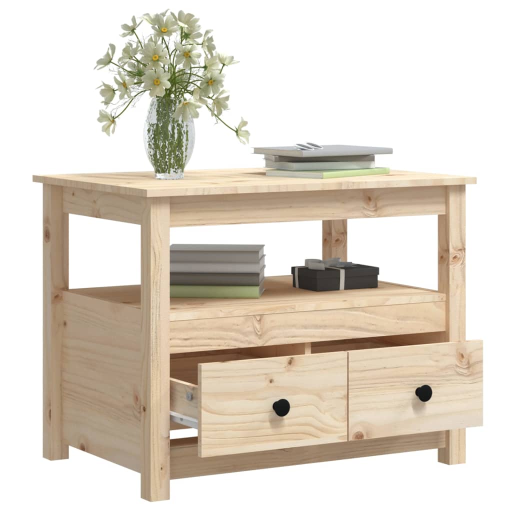 Table basse 71x49x55 cm Bois massif de pin - XIOS