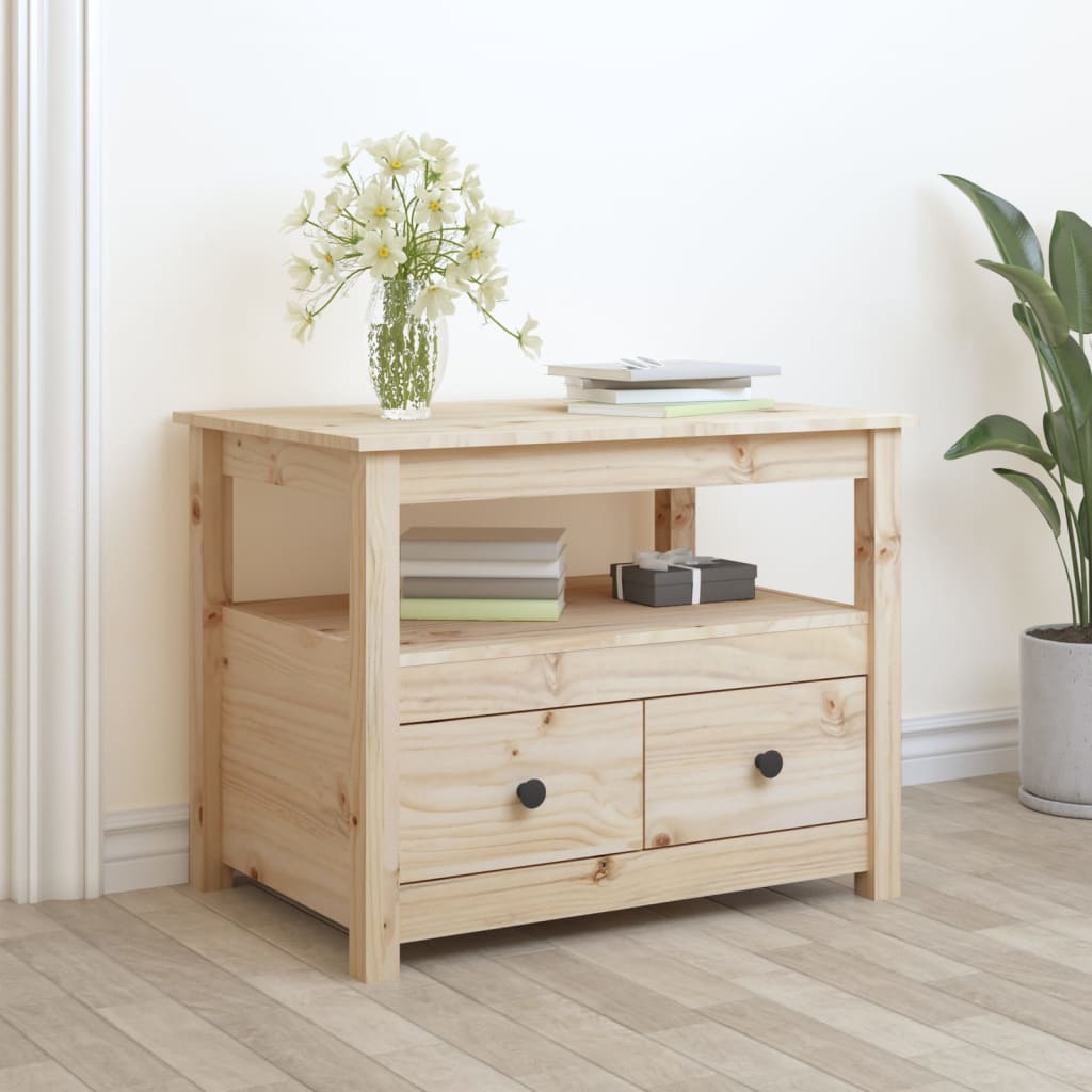 Table basse 71x49x55 cm Bois massif de pin - XIOS