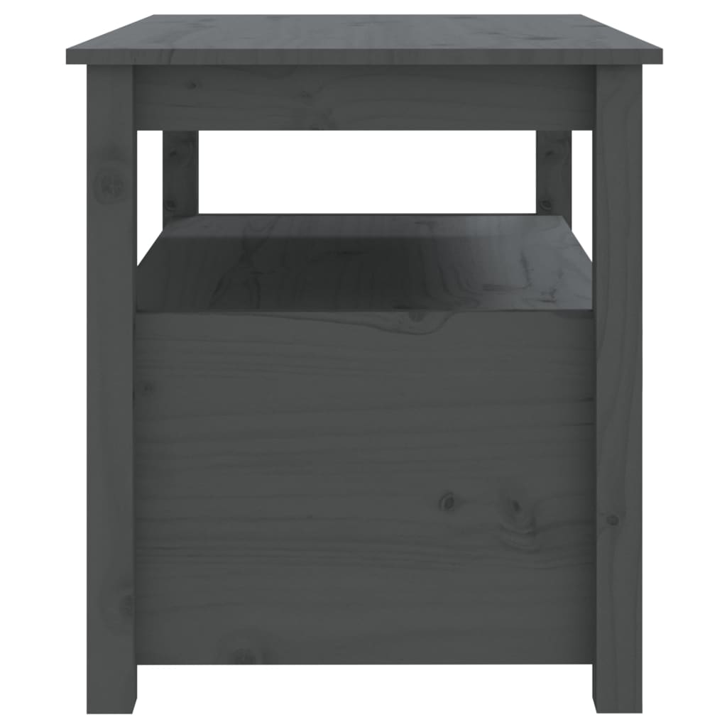Table basse Gris 71x49x55 cm Bois massif de pin - XIOS