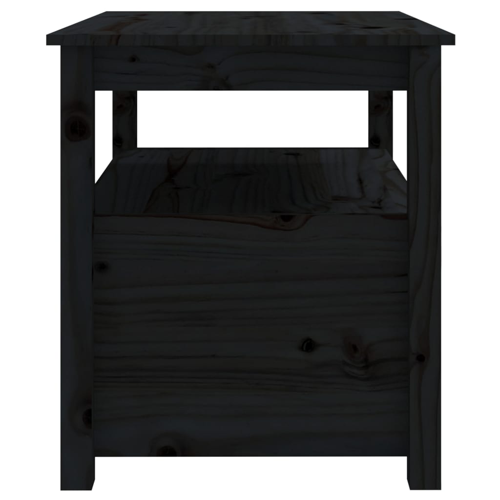 Table basse Noir 71x49x55 cm Bois massif de pin - XIOS