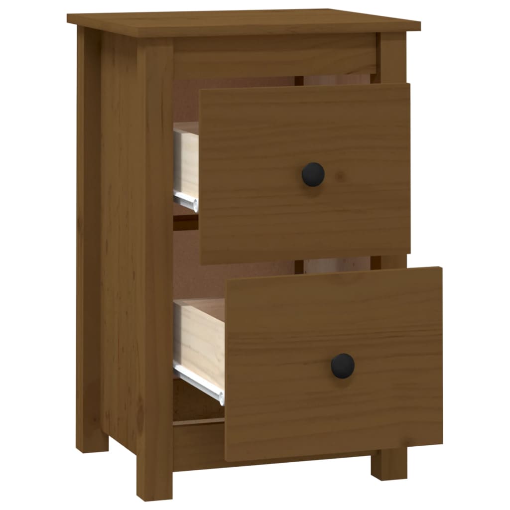 Table de chevet Marron miel 40x35x61,5 cm Bois de pin solide - XIOS