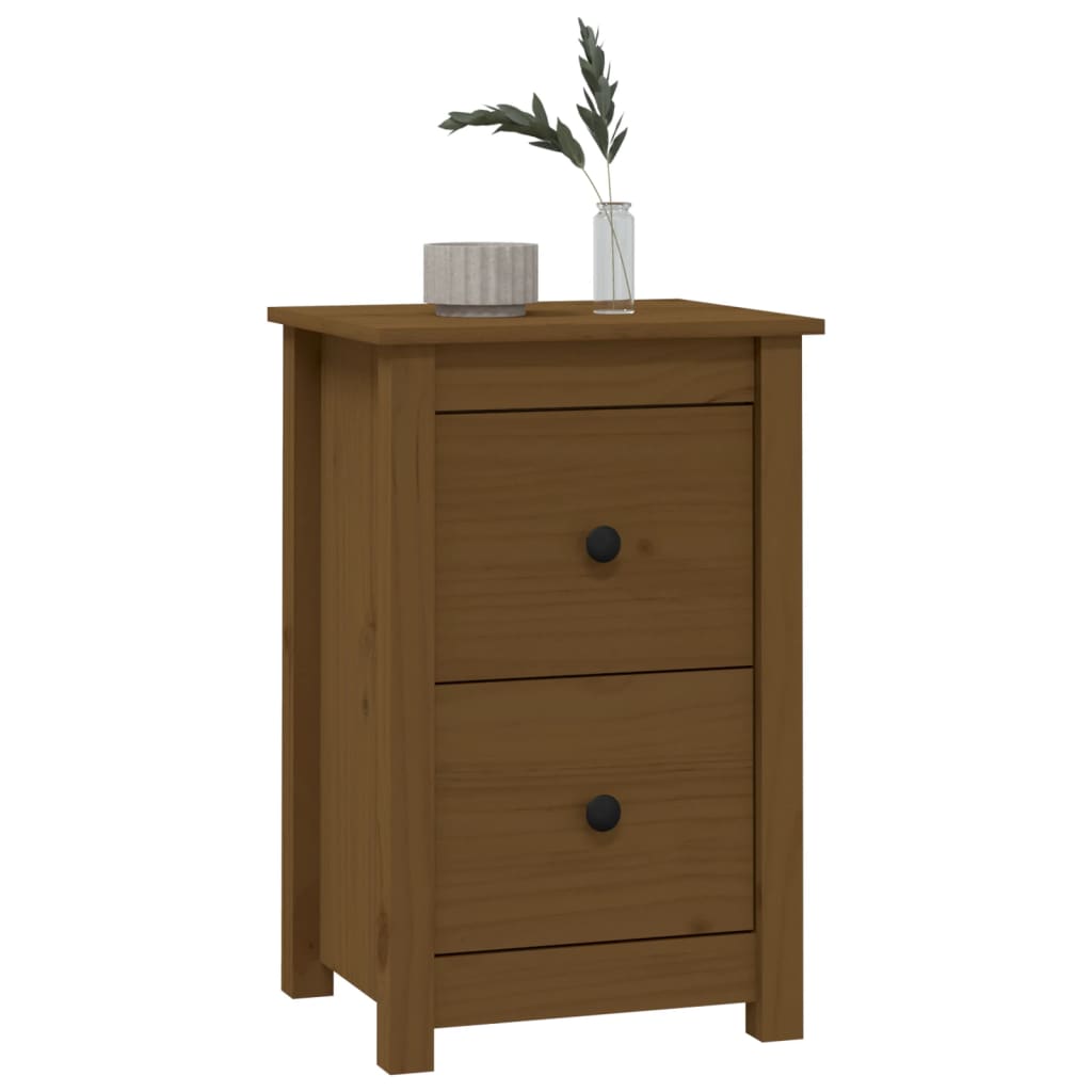 Table de chevet Marron miel 40x35x61,5 cm Bois de pin solide - XIOS