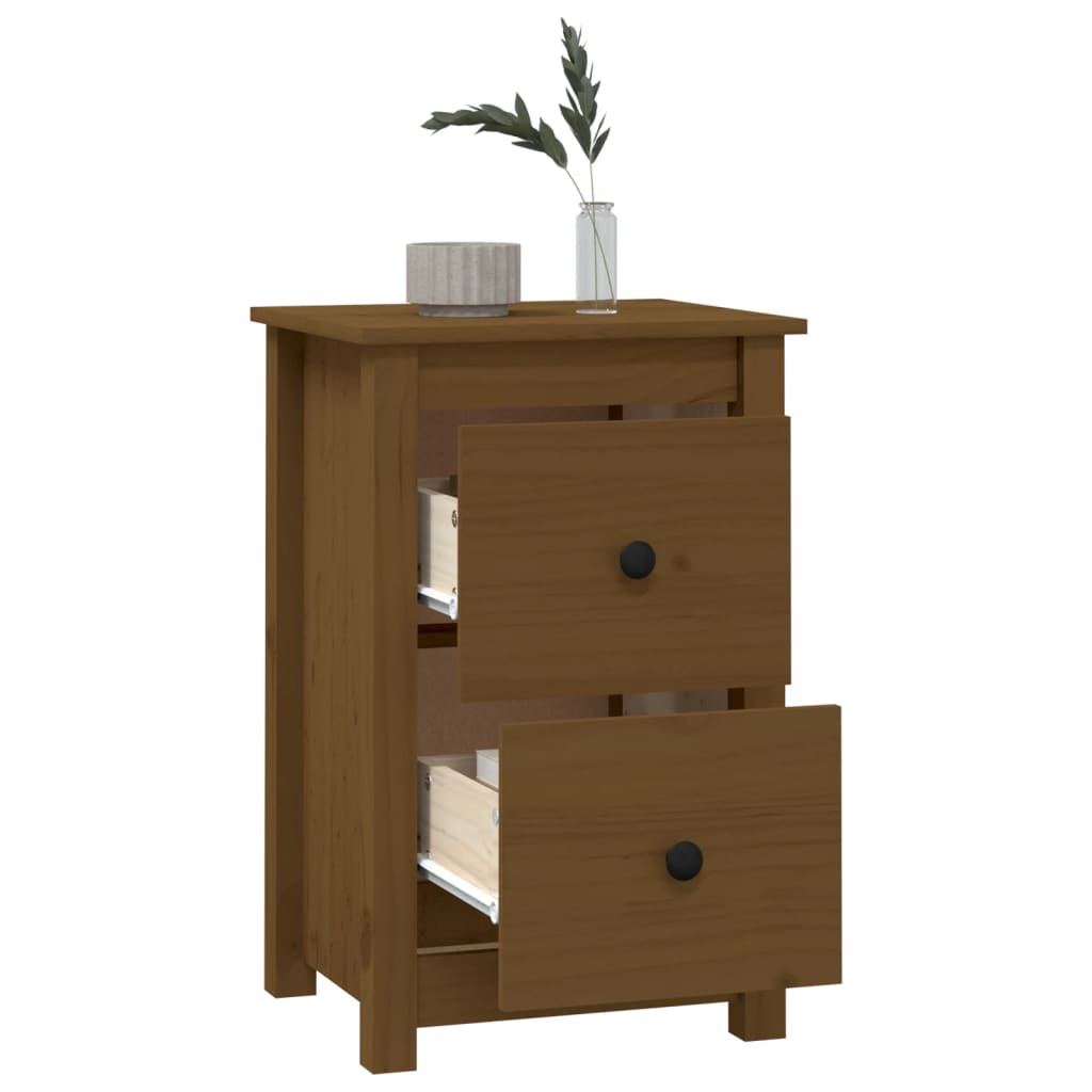 Table de chevet Marron miel 40x35x61,5 cm Bois de pin solide - XIOS
