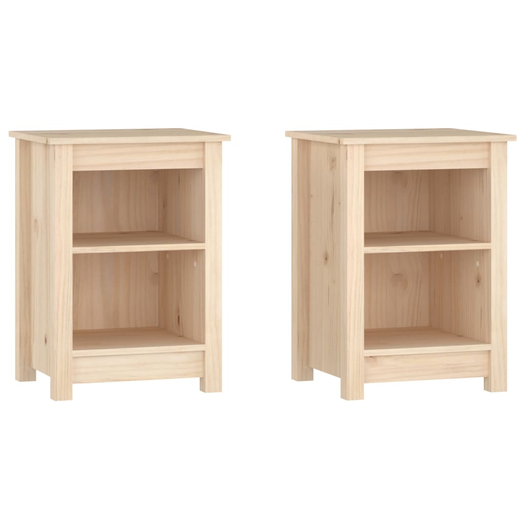 Tables de chevet 2 pcs 40x35x55 cm Bois de pin solide - XIOS