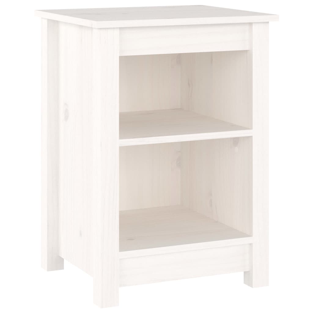 Tables de chevet 2 pcs Blanc 40x35x55 cm Bois de pin solide - XIOS