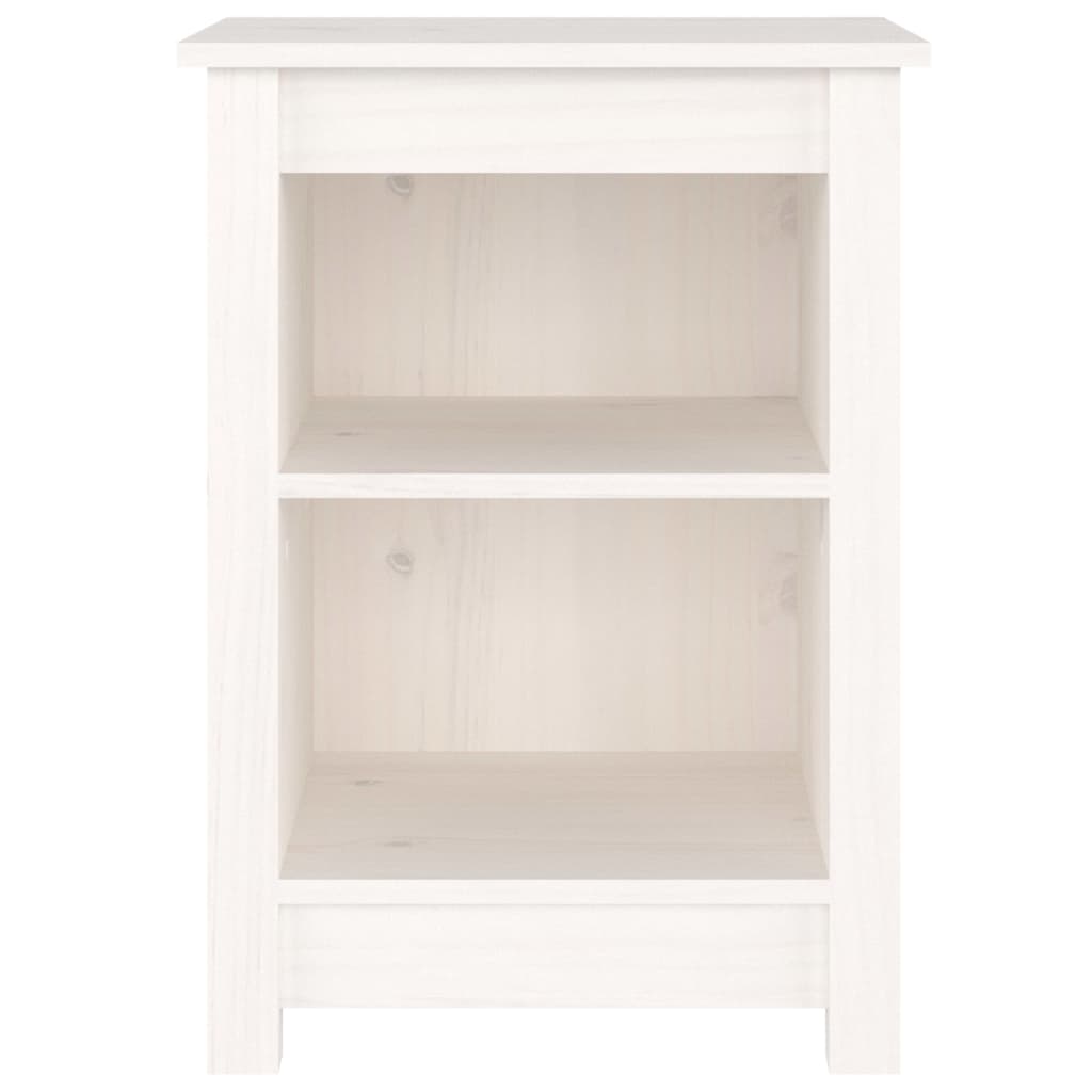 Tables de chevet 2 pcs Blanc 40x35x55 cm Bois de pin solide - XIOS