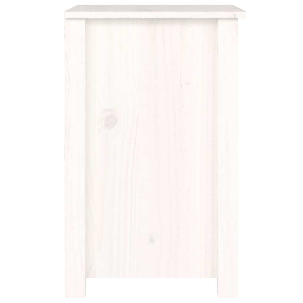 Tables de chevet 2 pcs Blanc 40x35x55 cm Bois de pin solide - XIOS