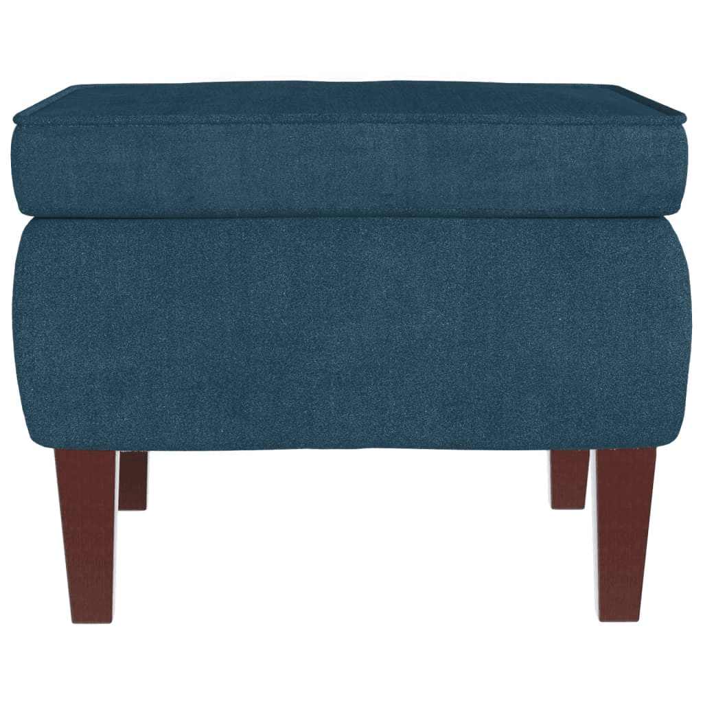 Fauteuil à bascule à oreilles en velours bleu bois massif - XIOS