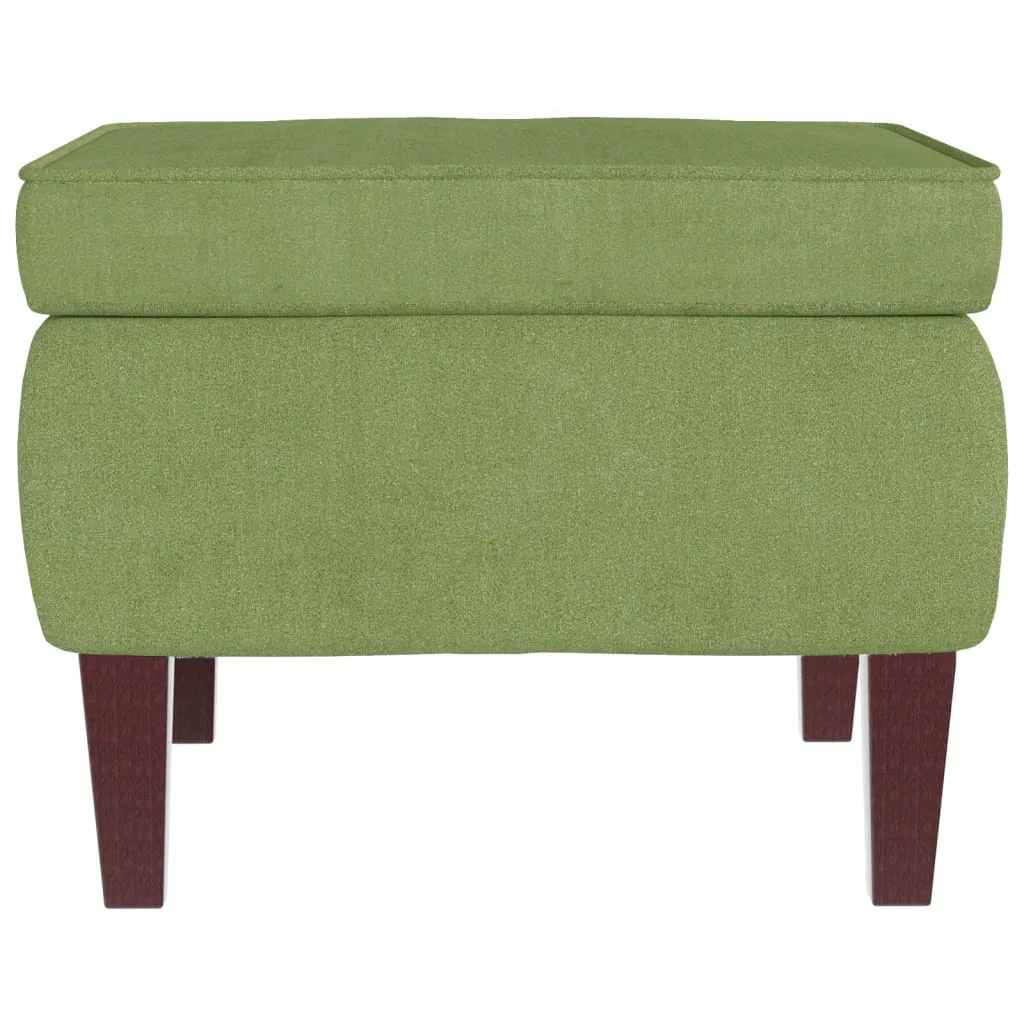 Fauteuil à bascule à oreilles en velours vert clair bois massif - XIOS