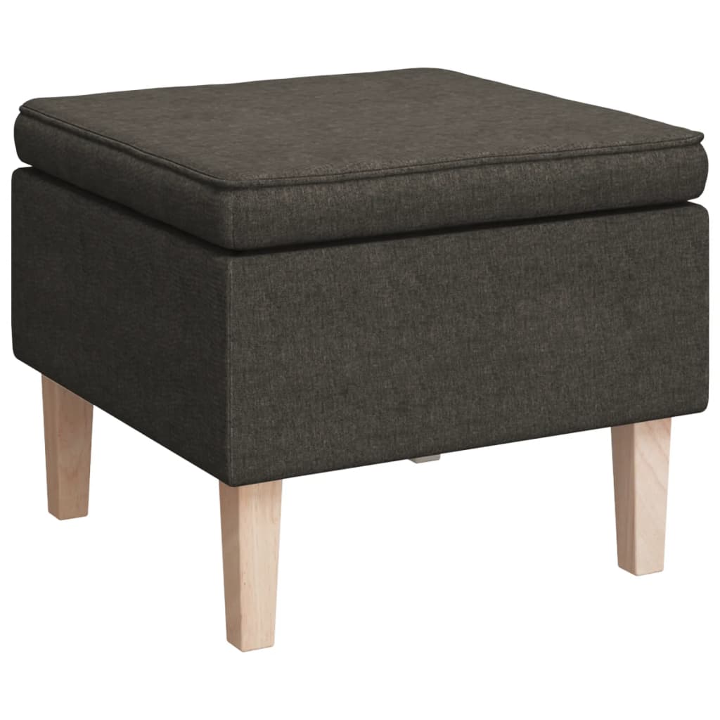 Fauteuil avec pieds à bascule et tabouret Gris foncé Tissu - XIOS