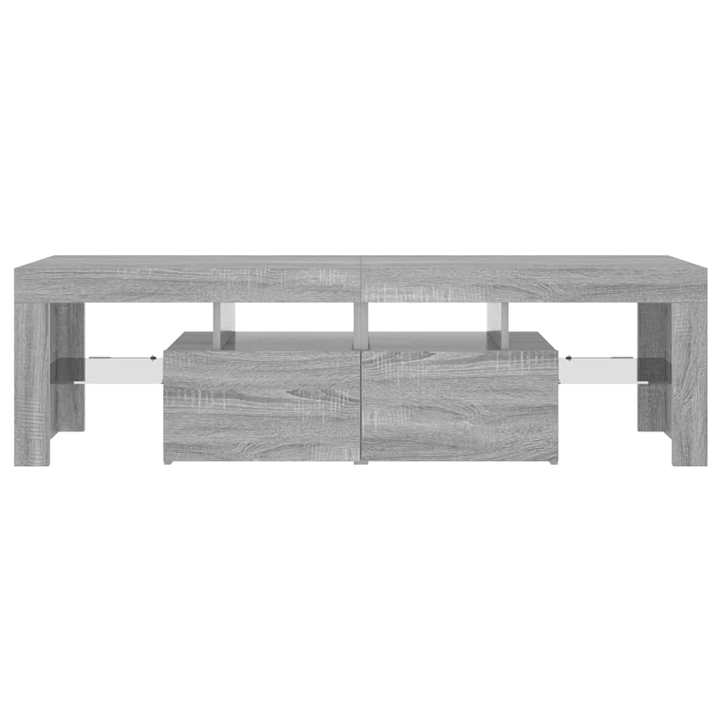 Meuble TV avec lumières LED Sonoma gris 140x36,5x40 cm